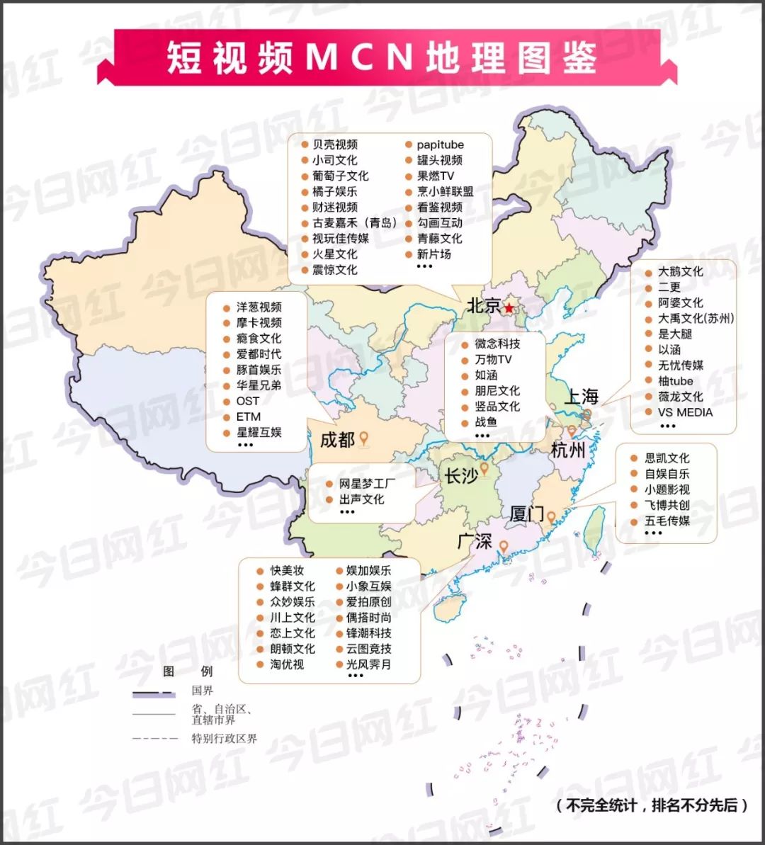 MCN图谱 | 8大城市，63家头部机构，当网红达人，你该去哪？