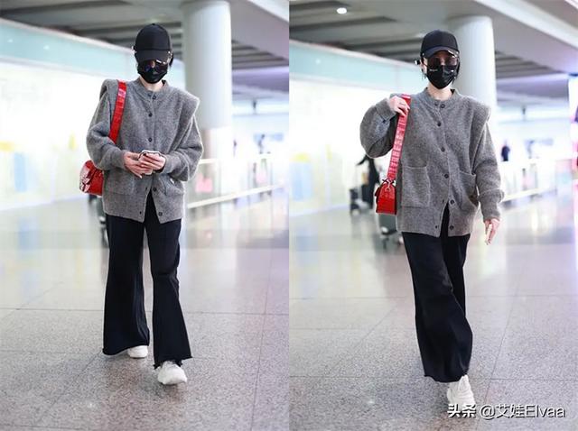 范冰冰又“偷懒”！二穿旧衣旧裤赶飞机，这走路气势明星真学不来  范冰冰 第3张