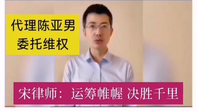 个人观察：代理陈亚男的宋律师其实在下一盘大棋，我们都不懂他